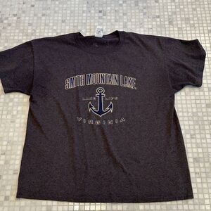 Dark Gray Smith Mountain Lake Heavy Cotton T-Shirt
